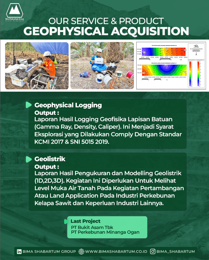 GEOPHYSICAL ACQUISITION konsultan tambang dan lingkungan terbaik terpercaya indonesia