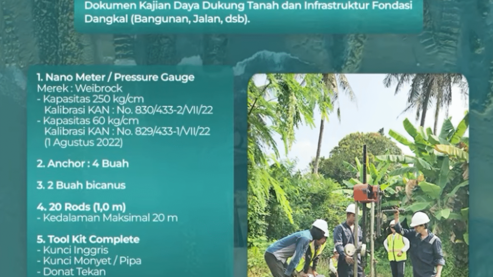 Drilling (Mining & Construction) Cone Penetration Test (Uji Sondir)