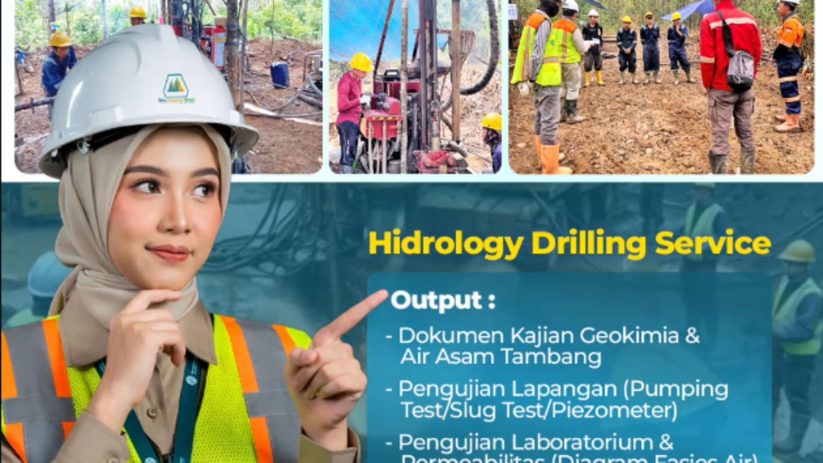 Meta Description: Pelajari pentingnya layanan Hidrology Drilling Service untuk pengelolaan air tanah, uji geokimia, dan mitigasi air asam tambang bersama Bima Shabartum Group. Layanan Hidrology Drilling Service: Kunci Pengelolaan Air Tanah dan Mitigasi Tambang yang Berkelanjutan Dalam industri pertambangan dan konstruksi modern, pemahaman yang mendalam mengenai kondisi hidrogeologi dan geokimia bawah permukaan adalah fondasi utama untuk memastikan operasional yang aman, efisien, and ramah lingkungan. Kesalahan dalam membaca karakteristik air tanah atau potensi air asam tambang dapat berakibat fatal pada stabilitas lereng, kelayakan lingkungan, hingga kepatuhan hukum perusahaan. Sebagai bagian dari komitmen untuk menyediakan solusi rekayasa terpadu, Bima Shabartum Group menghadirkan layanan Hidrology Drilling Service (Pengeboran Hidrologi & Geokimia) yang dirancang khusus untuk menjawab kebutuhan sektor pertambangan dan konstruksi di Sumatera Selatan maupun tingkat nasional. Output dan Cakupan Layanan Hidrology Drilling Service Layanan pengeboran hidrologi ini bukan sekadar aktivitas eksplorasi air biasa, melainkan rangkaian investigasi ilmiah menyeluruh yang menghasilkan data presisi tinggi. Berdasarkan standar operasional perusahaan, berikut adalah output komprehensif yang dihasilkan dari layanan ini: • Dokumen Kajian Geokimia & Air Asam Tambang: Menyediakan analisis mendalam mengenai potensi pembentukan air asam tambang guna merancang strategi mitigasi pencegahan pencemaran lingkungan sejak dini. • Pengujian Lapangan (Field Testing): Meliputi pelaksanaan Pumping Test (uji pemompaan), Slug Test, dan instalasi Piezometer untuk memantau muka air tanah serta karakteristik akuifer secara akurat. • Pengujian Laboratorium & Permeabilitas: Menganalisis sampel batuan dan air melalui uji laboratorium terakreditasi, termasuk pembacaan Diagram Fasies Air untuk memahami karakteristik kimia air tanah. • Pengujian PAF & NAF (NAG Test): Melakukan identifikasi Potentially Acid Forming (PAF) dan Non-Acid Forming (NAF) melalui pengujian Net Acid Generation untuk mengklasifikasikan material batuan penutup (overburden). Mengapa Hidrology Drilling Service Sangat Krusial? 1. Mitigasi Risiko Lingkungan: Mencegah terjadinya rembesan air asam tambang yang dapat mencemari sumber air warga dan ekosistem sekitar konsesi. 2. Kepatuhan terhadap Regulasi KLHK: Hasil uji laboratorium dan dokumen kajian geokimia dari pengeboran ini menjadi data dukung utama dalam penyusunan dokumen Persetujuan Teknis (Pertek) pembuangan air limbah maupun AMDAL. 3. Efisiensi Operasional Tambang: Membantu tim teknik pertambangan dalam merancang sistem dewatering (pengatusan tambang) yang efektif dan manajemen kestabilan lereng yang aman. Wujudkan Pengelolaan Hidrogeologi yang Akurat Bersama Bima Shabartum Group Pekerjaan pengeboran hidrologi menuntut ketepatan alat, keahlian tenaga lapangan bersertifikat, serta analisis laboratorium yang kredibel. Jangan ambil risiko dengan menyerahkan investigasi bawah permukaan pada pihak yang tidak berpengalaman. Sebagai pusat keunggulan rekayasa pertambangan, tata ruang, dan kepatuhan lingkungan di Sumatera Selatan, PT Bima Shabartum Gemilang (Bima Shabartum Group) didukung oleh tenaga ahli multidisiplin dan rig pengeboran handal yang siap mengawal proyek Anda dari tahap investigasi hingga pelaporan akhir. Layanan pendukung kami meliputi: • Pengeboran Hidrologi & Geoteknik: Penyediaan layanan drilling profesional untuk sektor pertambangan dan konstruksi. • Kajian Lingkungan & Geokimia: Penyusunan dokumen kajian teknis air asam tambang dan pemantauan kualitas air. • Pengujian Lapangan & Laboratorium: Eksekusi uji permeabilitas, pumping test, hingga analisis PAF/NAF yang tuntas. Pastikan aspek hidrogeologi dan geokimia proyek Anda dikelola oleh para ahli. Hubungi tim kami hari ini untuk konsultasi kebutuhan Hydrology Drilling Service perusahaan Anda! 📞 Hubungi Kami Segera untuk Konsultasi Pengeboran Hidrologi, Geokimia, & Perizinan Lingkungan: 🌐 Website: www.bimashabartum.co.id 📧 Email: admin.palembang@bimashabartum.co.id 📱 WhatsApp: +62823-7472-2113 Ide Prompt Visual Generative AI (AR 4:5) Prompt: "A professional industrial photography of a hydrogeological drilling operation at an active mining site. In the foreground, a certified female environmental engineer in safety gear reviewing core samples and water test data on a digital tablet. In the background, heavy drilling rigs and technical crew members performing field tests. Deep corporate navy blue and safety yellow color palette, crisp daylight, 8k resolution, cinematic quality, ideal for professional corporate branding and technical services."