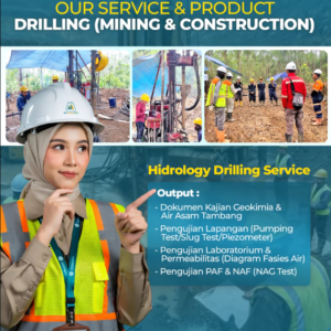Meta Description: Pelajari pentingnya layanan Hidrology Drilling Service untuk pengelolaan air tanah, uji geokimia, dan mitigasi air asam tambang bersama Bima Shabartum Group. Layanan Hidrology Drilling Service: Kunci Pengelolaan Air Tanah dan Mitigasi Tambang yang Berkelanjutan Dalam industri pertambangan dan konstruksi modern, pemahaman yang mendalam mengenai kondisi hidrogeologi dan geokimia bawah permukaan adalah fondasi utama untuk memastikan operasional yang aman, efisien, and ramah lingkungan. Kesalahan dalam membaca karakteristik air tanah atau potensi air asam tambang dapat berakibat fatal pada stabilitas lereng, kelayakan lingkungan, hingga kepatuhan hukum perusahaan. Sebagai bagian dari komitmen untuk menyediakan solusi rekayasa terpadu, Bima Shabartum Group menghadirkan layanan Hidrology Drilling Service (Pengeboran Hidrologi & Geokimia) yang dirancang khusus untuk menjawab kebutuhan sektor pertambangan dan konstruksi di Sumatera Selatan maupun tingkat nasional. Output dan Cakupan Layanan Hidrology Drilling Service Layanan pengeboran hidrologi ini bukan sekadar aktivitas eksplorasi air biasa, melainkan rangkaian investigasi ilmiah menyeluruh yang menghasilkan data presisi tinggi. Berdasarkan standar operasional perusahaan, berikut adalah output komprehensif yang dihasilkan dari layanan ini: • Dokumen Kajian Geokimia & Air Asam Tambang: Menyediakan analisis mendalam mengenai potensi pembentukan air asam tambang guna merancang strategi mitigasi pencegahan pencemaran lingkungan sejak dini. • Pengujian Lapangan (Field Testing): Meliputi pelaksanaan Pumping Test (uji pemompaan), Slug Test, dan instalasi Piezometer untuk memantau muka air tanah serta karakteristik akuifer secara akurat. • Pengujian Laboratorium & Permeabilitas: Menganalisis sampel batuan dan air melalui uji laboratorium terakreditasi, termasuk pembacaan Diagram Fasies Air untuk memahami karakteristik kimia air tanah. • Pengujian PAF & NAF (NAG Test): Melakukan identifikasi Potentially Acid Forming (PAF) dan Non-Acid Forming (NAF) melalui pengujian Net Acid Generation untuk mengklasifikasikan material batuan penutup (overburden). Mengapa Hidrology Drilling Service Sangat Krusial? 1. Mitigasi Risiko Lingkungan: Mencegah terjadinya rembesan air asam tambang yang dapat mencemari sumber air warga dan ekosistem sekitar konsesi. 2. Kepatuhan terhadap Regulasi KLHK: Hasil uji laboratorium dan dokumen kajian geokimia dari pengeboran ini menjadi data dukung utama dalam penyusunan dokumen Persetujuan Teknis (Pertek) pembuangan air limbah maupun AMDAL. 3. Efisiensi Operasional Tambang: Membantu tim teknik pertambangan dalam merancang sistem dewatering (pengatusan tambang) yang efektif dan manajemen kestabilan lereng yang aman. Wujudkan Pengelolaan Hidrogeologi yang Akurat Bersama Bima Shabartum Group Pekerjaan pengeboran hidrologi menuntut ketepatan alat, keahlian tenaga lapangan bersertifikat, serta analisis laboratorium yang kredibel. Jangan ambil risiko dengan menyerahkan investigasi bawah permukaan pada pihak yang tidak berpengalaman. Sebagai pusat keunggulan rekayasa pertambangan, tata ruang, dan kepatuhan lingkungan di Sumatera Selatan, PT Bima Shabartum Gemilang (Bima Shabartum Group) didukung oleh tenaga ahli multidisiplin dan rig pengeboran handal yang siap mengawal proyek Anda dari tahap investigasi hingga pelaporan akhir. Layanan pendukung kami meliputi: • Pengeboran Hidrologi & Geoteknik: Penyediaan layanan drilling profesional untuk sektor pertambangan dan konstruksi. • Kajian Lingkungan & Geokimia: Penyusunan dokumen kajian teknis air asam tambang dan pemantauan kualitas air. • Pengujian Lapangan & Laboratorium: Eksekusi uji permeabilitas, pumping test, hingga analisis PAF/NAF yang tuntas. Pastikan aspek hidrogeologi dan geokimia proyek Anda dikelola oleh para ahli. Hubungi tim kami hari ini untuk konsultasi kebutuhan Hydrology Drilling Service perusahaan Anda! 📞 Hubungi Kami Segera untuk Konsultasi Pengeboran Hidrologi, Geokimia, & Perizinan Lingkungan: 🌐 Website: www.bimashabartum.co.id 📧 Email: admin.palembang@bimashabartum.co.id 📱 WhatsApp: +62823-7472-2113 Ide Prompt Visual Generative AI (AR 4:5) Prompt: "A professional industrial photography of a hydrogeological drilling operation at an active mining site. In the foreground, a certified female environmental engineer in safety gear reviewing core samples and water test data on a digital tablet. In the background, heavy drilling rigs and technical crew members performing field tests. Deep corporate navy blue and safety yellow color palette, crisp daylight, 8k resolution, cinematic quality, ideal for professional corporate branding and technical services."