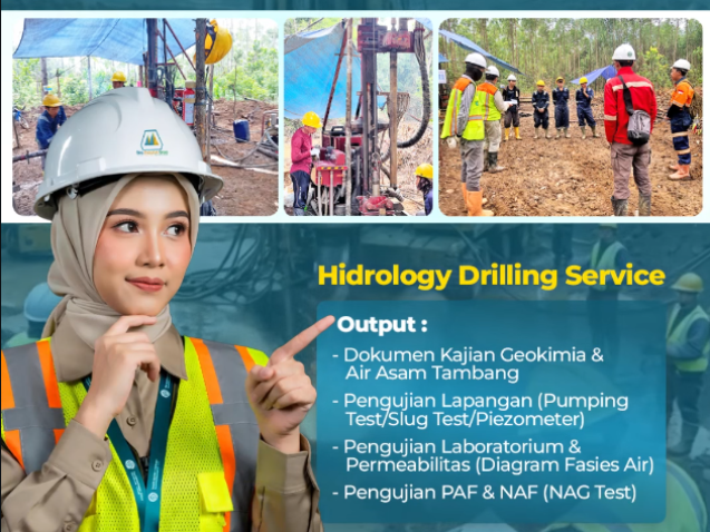 Layanan Hidrology Drilling Service: Kunci Pengelolaan Air Tanah dan Mitigasi Tambang yang Berkelanjutan Dalam industri pertambangan dan konstruksi modern, pemahaman yang mendalam mengenai kondisi hidrogeologi dan geokimia bawah permukaan adalah fondasi utama untuk memastikan operasional yang aman, efisien, and ramah lingkungan. Kesalahan dalam membaca karakteristik air tanah atau potensi air asam tambang dapat berakibat fatal pada stabilitas lereng, kelayakan lingkungan, hingga kepatuhan hukum perusahaan. Sebagai bagian dari komitmen untuk menyediakan solusi rekayasa terpadu, Bima Shabartum Group menghadirkan layanan Hidrology Drilling Service (Pengeboran Hidrologi & Geokimia) yang dirancang khusus untuk menjawab kebutuhan sektor pertambangan dan konstruksi di Sumatera Selatan maupun tingkat nasional. Output dan Cakupan Layanan Hidrology Drilling Service Layanan pengeboran hidrologi ini bukan sekadar aktivitas eksplorasi air biasa, melainkan rangkaian investigasi ilmiah menyeluruh yang menghasilkan data presisi tinggi. Berdasarkan standar operasional perusahaan, berikut adalah output komprehensif yang dihasilkan dari layanan ini: • Dokumen Kajian Geokimia & Air Asam Tambang: Menyediakan analisis mendalam mengenai potensi pembentukan air asam tambang guna merancang strategi mitigasi pencegahan pencemaran lingkungan sejak dini. • Pengujian Lapangan (Field Testing): Meliputi pelaksanaan Pumping Test (uji pemompaan), Slug Test, dan instalasi Piezometer untuk memantau muka air tanah serta karakteristik akuifer secara akurat. • Pengujian Laboratorium & Permeabilitas: Menganalisis sampel batuan dan air melalui uji laboratorium terakreditasi, termasuk pembacaan Diagram Fasies Air untuk memahami karakteristik kimia air tanah. • Pengujian PAF & NAF (NAG Test): Melakukan identifikasi Potentially Acid Forming (PAF) dan Non-Acid Forming (NAF) melalui pengujian Net Acid Generation untuk mengklasifikasikan material batuan penutup (overburden). Mengapa Hidrology Drilling Service Sangat Krusial? 1. Mitigasi Risiko Lingkungan: Mencegah terjadinya rembesan air asam tambang yang dapat mencemari sumber air warga dan ekosistem sekitar konsesi. 2. Kepatuhan terhadap Regulasi KLHK: Hasil uji laboratorium dan dokumen kajian geokimia dari pengeboran ini menjadi data dukung utama dalam penyusunan dokumen Persetujuan Teknis (Pertek) pembuangan air limbah maupun AMDAL. 3. Efisiensi Operasional Tambang: Membantu tim teknik pertambangan dalam merancang sistem dewatering (pengatusan tambang) yang efektif dan manajemen kestabilan lereng yang aman. Wujudkan Pengelolaan Hidrogeologi yang Akurat Bersama Bima Shabartum Group Pekerjaan pengeboran hidrologi menuntut ketepatan alat, keahlian tenaga lapangan bersertifikat, serta analisis laboratorium yang kredibel. Jangan ambil risiko dengan menyerahkan investigasi bawah permukaan pada pihak yang tidak berpengalaman. Sebagai pusat keunggulan rekayasa pertambangan, tata ruang, dan kepatuhan lingkungan di Sumatera Selatan, PT Bima Shabartum Gemilang (Bima Shabartum Group) didukung oleh tenaga ahli multidisiplin dan rig pengeboran handal yang siap mengawal proyek Anda dari tahap investigasi hingga pelaporan akhir. Layanan pendukung kami meliputi: • Pengeboran Hidrologi & Geoteknik: Penyediaan layanan drilling profesional untuk sektor pertambangan dan konstruksi. • Kajian Lingkungan & Geokimia: Penyusunan dokumen kajian teknis air asam tambang dan pemantauan kualitas air. • Pengujian Lapangan & Laboratorium: Eksekusi uji permeabilitas, pumping test, hingga analisis PAF/NAF yang tuntas. Pastikan aspek hidrogeologi dan geokimia proyek Anda dikelola oleh para ahli. Hubungi tim kami hari ini untuk konsultasi kebutuhan Hydrology Drilling Service perusahaan Anda! 📞 Hubungi Kami Segera untuk Konsultasi Pengeboran Hidrologi, Geokimia, & Perizinan Lingkungan: 🌐 Website: www.bimashabartum.co.id 📧 Email: admin.palembang@bimashabartum.co.id 📱 WhatsApp: +62823-7472-2113