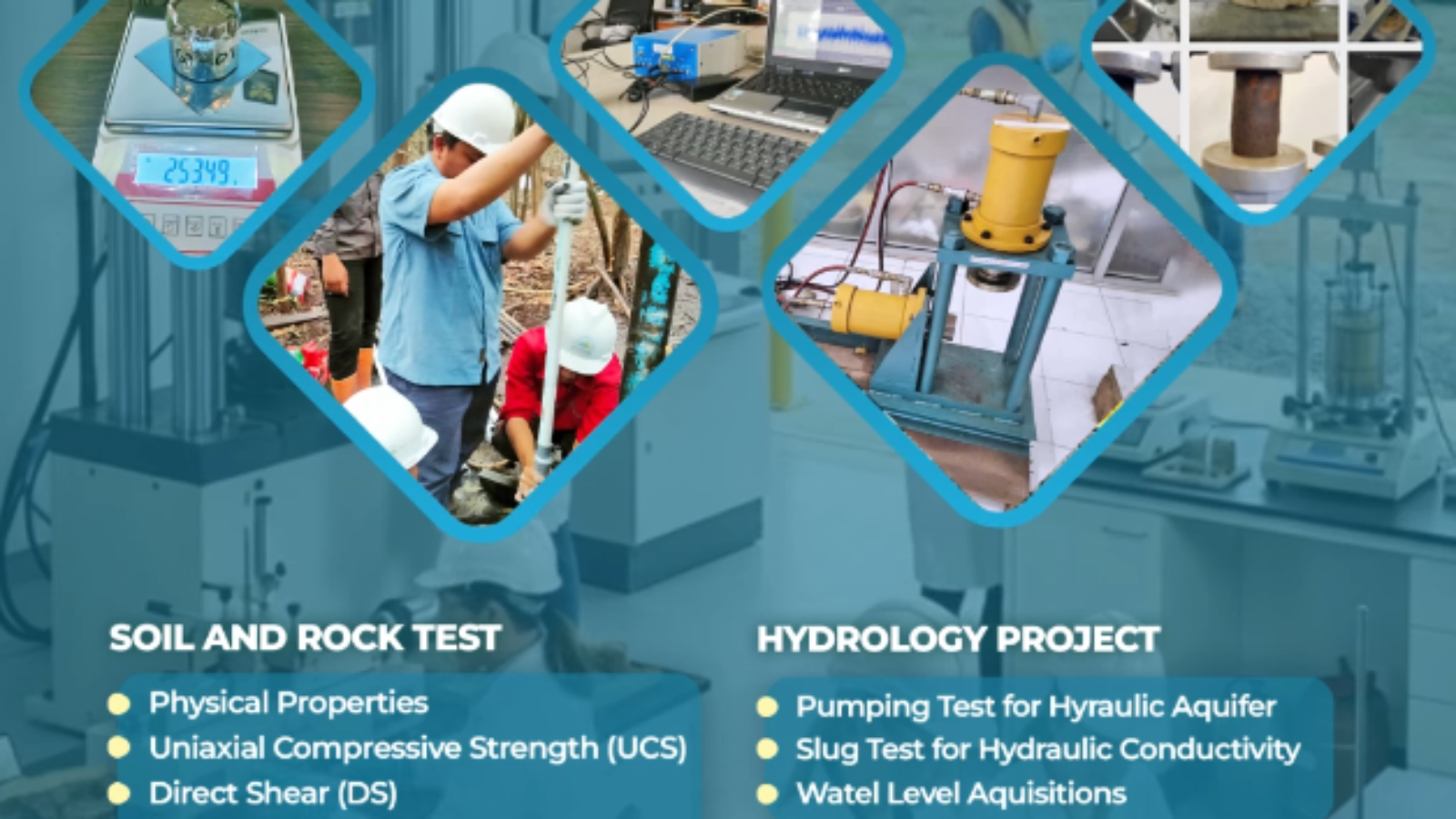 Meta Description: Kenali layanan BGM Lab dari Bima Shabartum Group untuk pengujian Soil & Rock Test serta Hydrology Project guna mendukung perizinan dan konstruksi yang andal. Layanan Unggulan BGM Lab: Solusi Pengujian Geoteknik dan Hidrologi Profesional Bersama Bima Shabartum Group Dalam setiap perencanaan pembangunan infrastruktur, pertambangan, maupun konstruksi skala besar, aspek keamanan struktur tanah dan ketersediaan air bawah tanah merupakan fondasi krusial yang tidak boleh diabaikan. Kesalahan dalam membaca karakteristik geoteknik dapat berisiko pada kegagalan struktur bangunan atau lereng. Melalui BGM Lab sebagai bagian dari layanan profesional Bima Shabartum Group, kami hadir menyediakan rangkaian layanan pengujian laboratorium dan lapangan yang presisi, akurat, dan berstandar tinggi. Cakupan Layanan BGM Lab BGM Lab mendukung penuh kebutuhan investigasi teknis dan penyusunan dokumen lingkungan serta perizinan melalui dua pilar layanan utama: 1. Soil and Rock Test (Pengujian Tanah dan Batuan) Pengujian laboratorium dan lapangan untuk menganalisis sifat fisik serta kekuatan mekanis material tanah dan batuan di tapak proyek: • Physical Properties: Analisis sifat fisik dasar material tanah. • Uniaxial Compressive Strength (UCS): Pengujian kuat tekan bebas pada sampel batuan. • Direct Shear (DS) & Triaxial Test (TT): Pengujian geser langsung dan triaksial untuk mengukur kekuatan geser tanah. • California Bearing Ratio (CBR): Pengujian daya dukung tanah untuk perencanaan fondasi dan perkerasan jalan. • Permeability Test: Pengujian tingkat kelulusan air pada tanah. • NAG Test (PAF & NAF Category): Analisis potensi pembentukan asam (Net Acid Generation) untuk sektor pertambangan. • Ultrasonic Pulse Velocity & pH Test: Pengujian kecepatan rambat gelombang ultrasonik dan tingkat keasaman sampel. 2. Hydrology Project (Proyek Hidrologi) Pengujian dan analisis terkait dinamika air tanah dan akuifer untuk mendukung studi kelayakan tata air: • Pumping Test for Hydraulic Aquifer: Uji pemompaan untuk mengetahui karakteristik hidrolik akuifer. • Slug Test for Hydraulic Conductivity: Pengujian konduktivitas hidrolik sumur uji. • Water Level Acquisitions: Akuisisi dan pemantauan data muka air secara akurat. Wujudkan Perencanaan Konstruksi dan Pertambangan yang Akurat Bersama Bima Shabartum Group Keandalan data laboratorium adalah kunci utama dalam melahirkan desain rekayasa yang aman, efisien, dan lolos uji regulasi pemerintah. Pastikan proyek Anda didukung oleh data geoteknik dan hidrologi yang valid. Sebagai pusat keunggulan rekayasa teknik dan kepatuhan lingkungan di Sumatera Selatan, PT Bima Shabartum Gemilang (Bima Shabartum Group) siap mendampingi badan usaha dan instansi Anda dari tahap investigasi awal hingga tuntas. 📞 Hubungi Kami untuk Konsultasi Layanan BGM Lab & Pengujian Teknik: 🌐 Website: www.bimashabartum.co.id 📱 Instagram: @bima_shabartum 💼 LinkedIn: Bima Shabartum Group Ide Prompt Visual Generative AI (AR 4:5) Prompt: "A professional corporate editorial style image showing a modern geotechnical and hydrological testing laboratory (BGM Lab). In the foreground, soil mechanics testing equipment and digital water level analysis dashboards being operated by certified laboratory technicians in lab coats. Clean industrial aesthetic, deep navy blue and emerald green color palette, 8k resolution, photorealistic, ideal for professional corporate branding and engineering services."